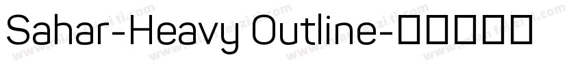 Sahar-Heavy Outline字体转换